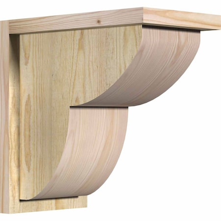 Ekena Millwork Crestline Rough Sawn Corbel w/Backplate, Douglas Fir, 8"W x 14"D x 14"H COR08X14X14CRE01RDF